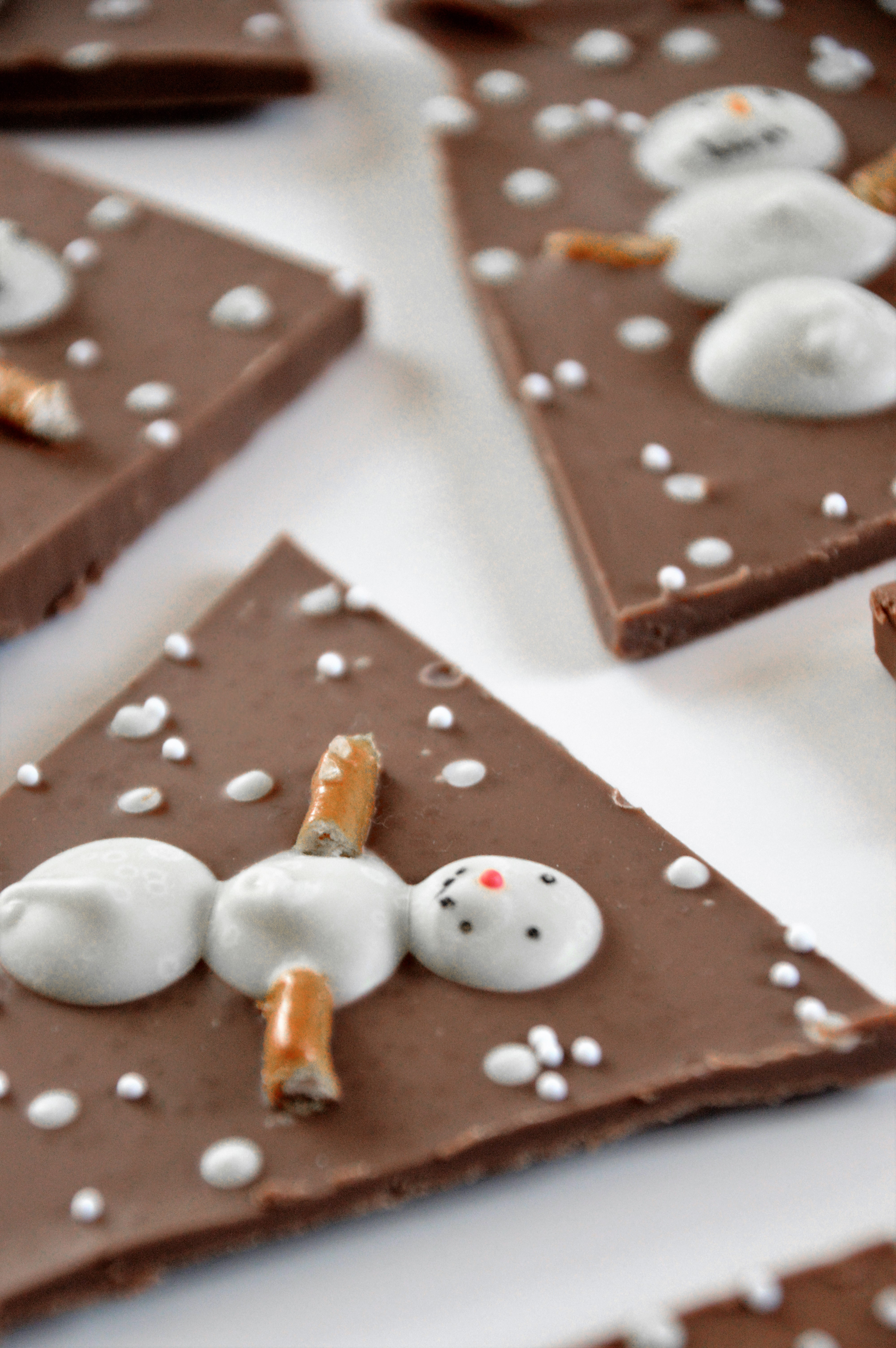 Schneemann-Schokolade